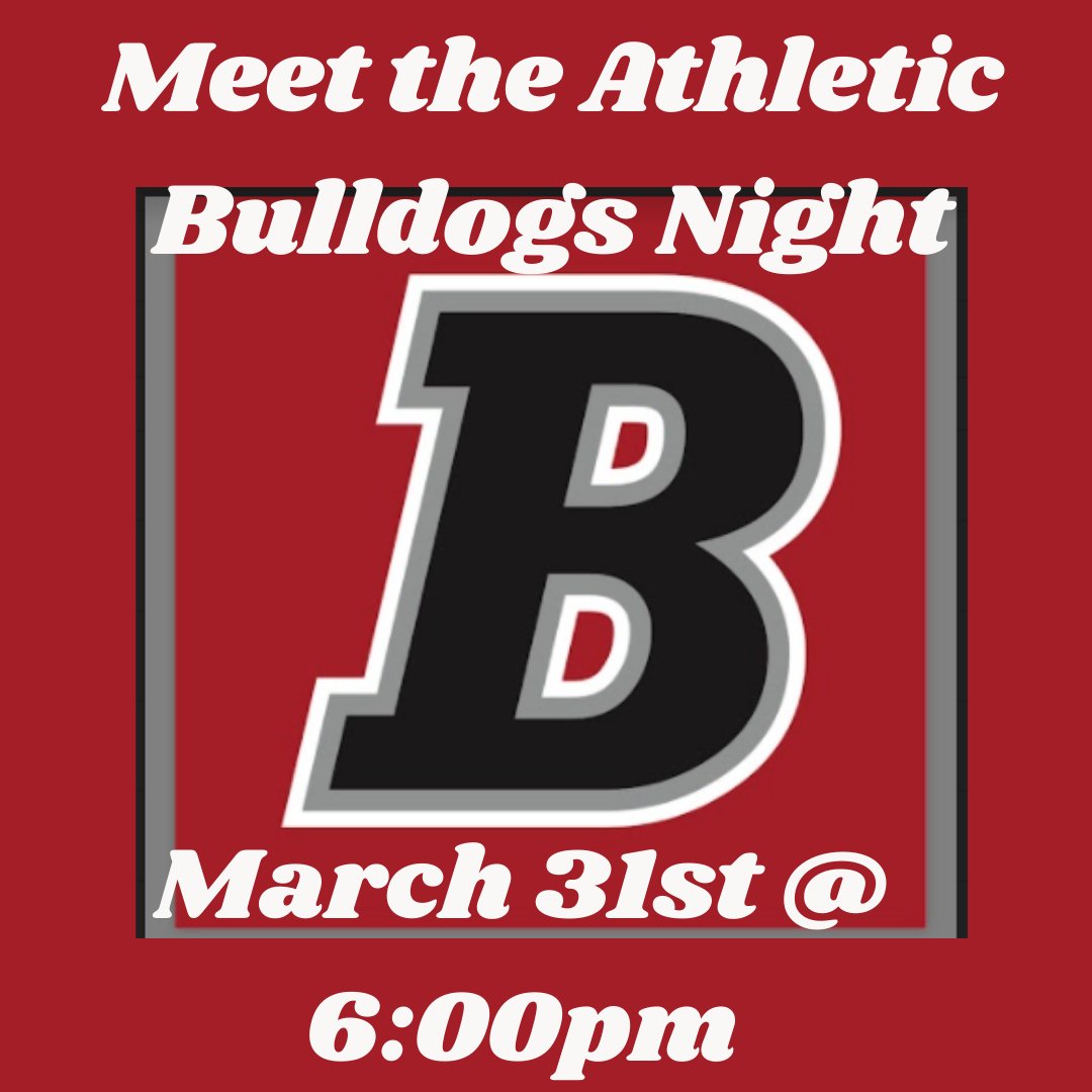 This event is for rising 9th graders &amp; current students. Sign up using this Google Form (bit.ly/athleticbulldo…) for FREE ADMISSION to the Girls Soccer Game. Meet the Athletic Director, the coaches, &amp; student-athletes for Fall, Winter,&amp; Spring Sports. Tour our facilities.