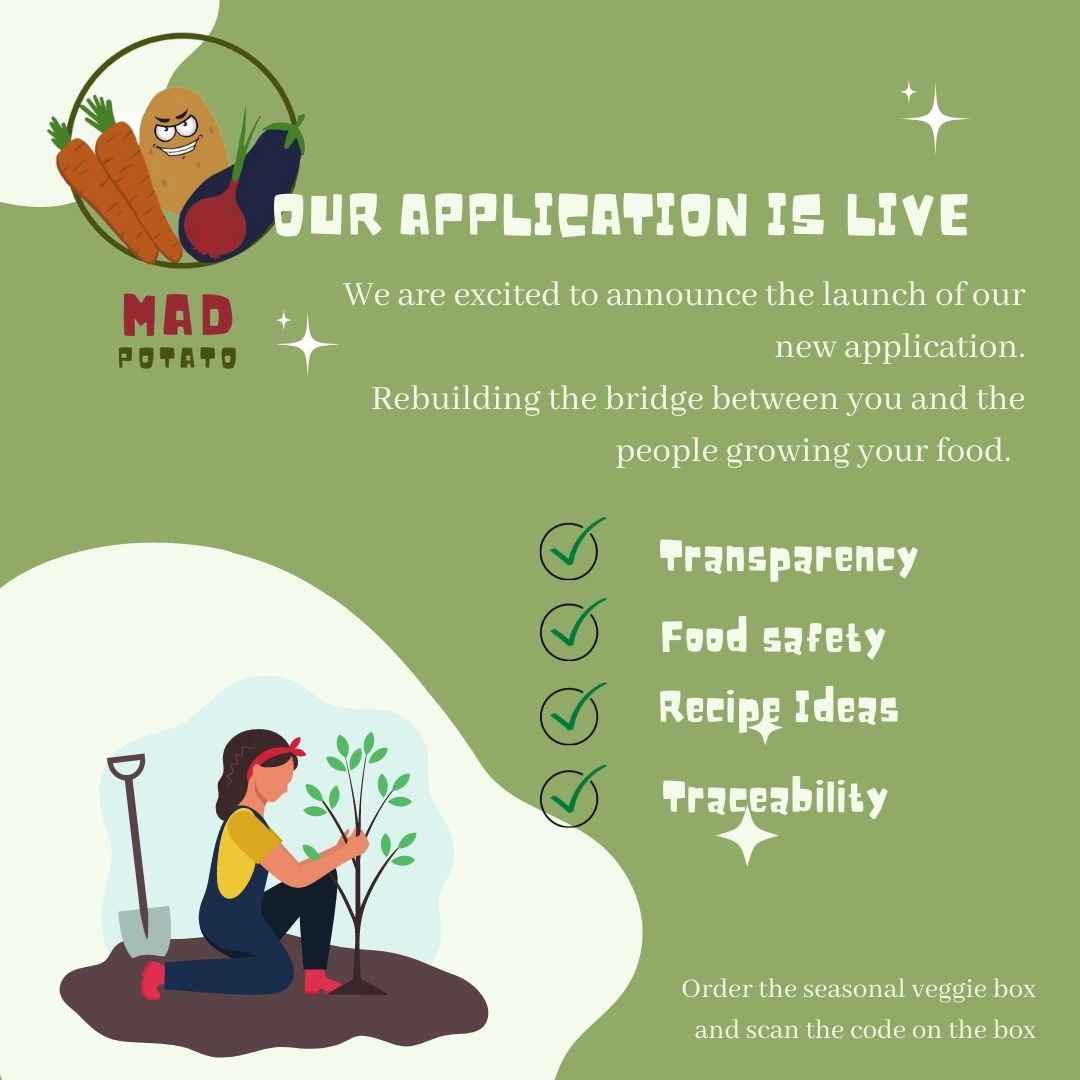 madpotatouk's tweet photo. We are delighted to announce our tech application is now live. 

We have been working hard behind the scenes to give you a platform where you can not only see the provenance of our products but also put you back in touch to the real people growing your fruits and veg. https://t.co/ufETNobD3r