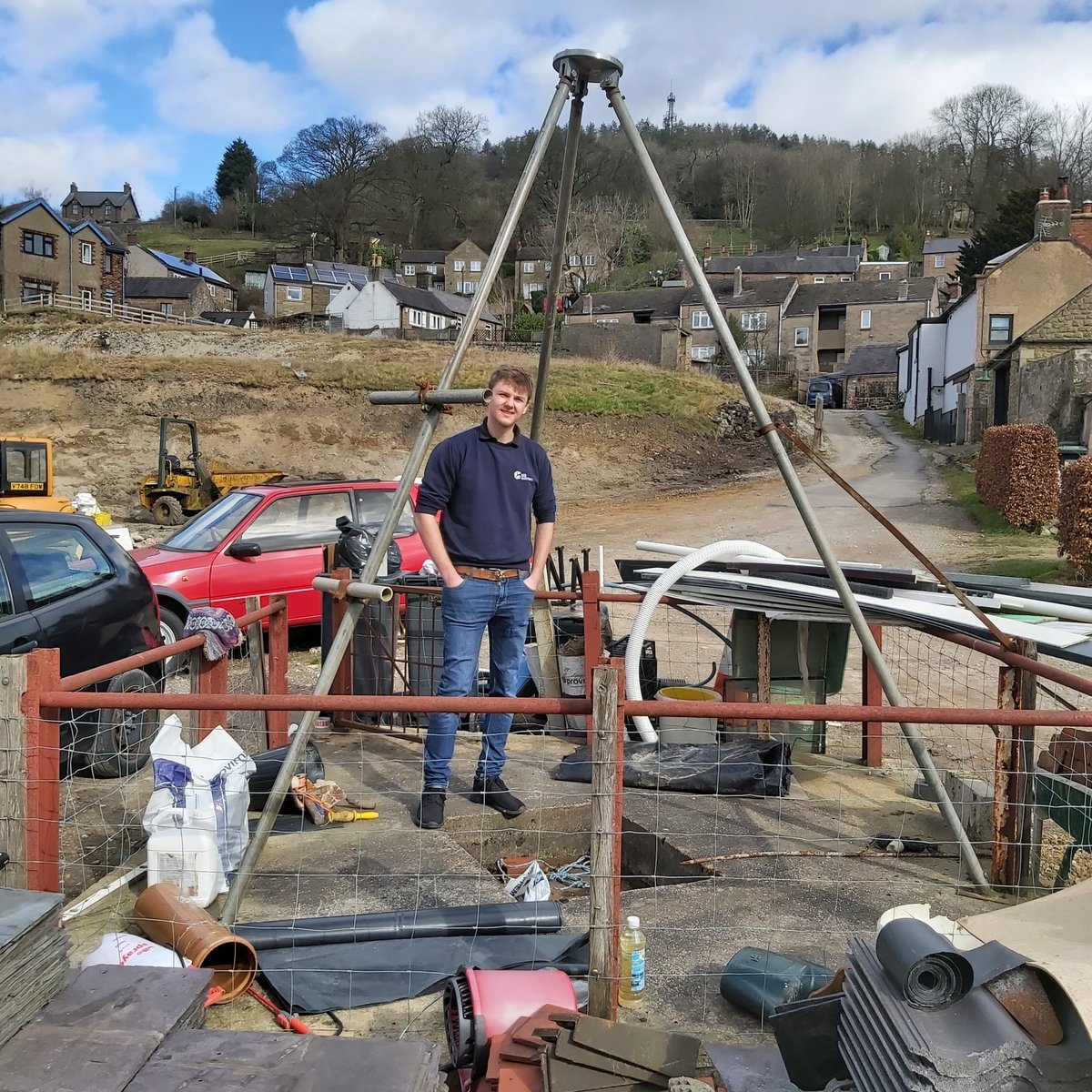 Geoinvestigate's tweet photo. #Geoinvestigate's Jason Pratt will be heading up our new #siteinvestigation & #geotechical &/ #geoenvironmental office at Langley Mill nr #Derby & #Nottingham opening Monday 4 April. Jason at #Bage shaft #Wirksworth today carrying out a nearby #mine #shaft stability assessment. https://t.co/EDosfdCo1m