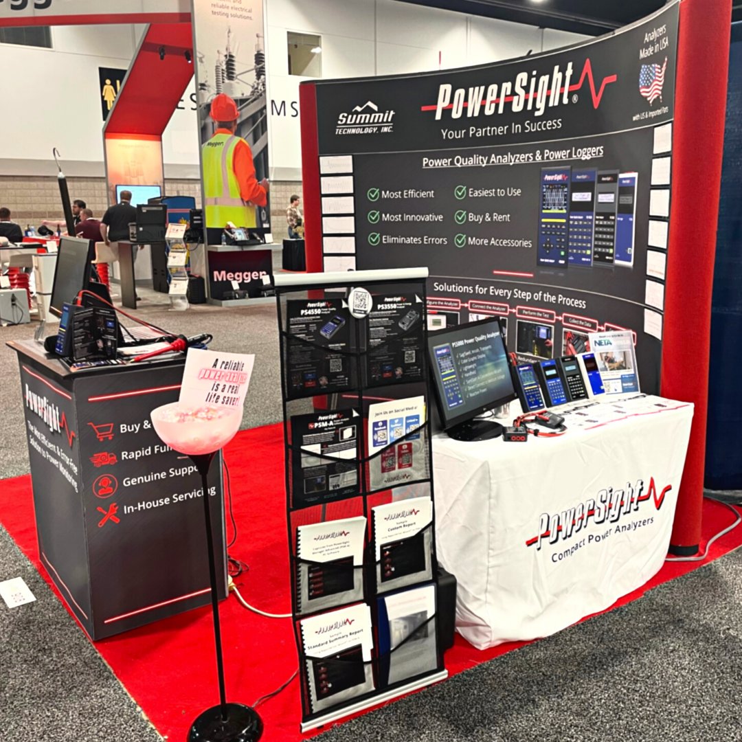 power_sight's tweet image. [2/2] Photo dump from NETA #powertest2022. It was a great show with some great people!

#neta #powertest #tradeshow #powersight #electricaltesting