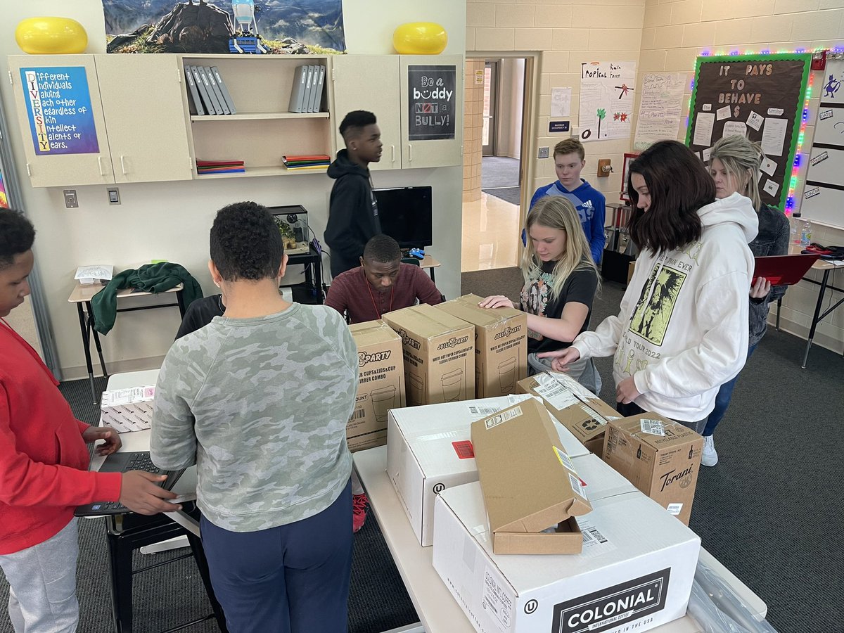 Working through our market standards for social studies through our operation of Pangers Coffee Cart. Students are working diligently to create an inventory system and learning how to share a workspace and resources! Thank you <a href="/mrs_truckman/">Mrs_truckman</a> and <a href="/Mrs_CBrown710/">Chelsea Brown</a> for assisting us!