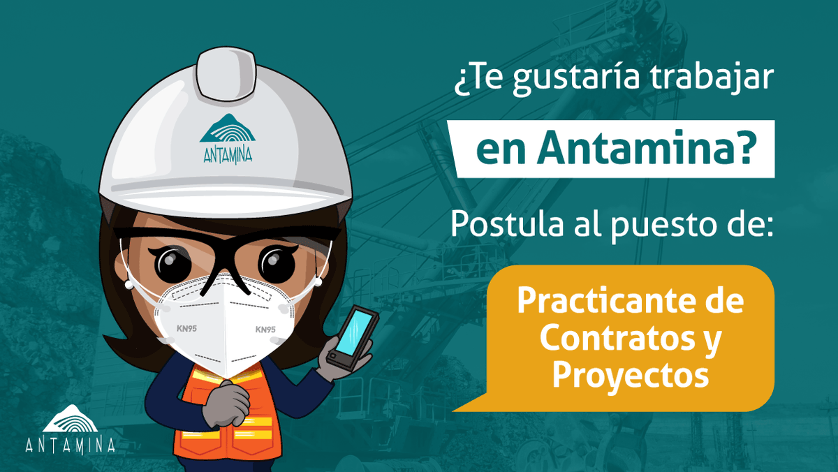 ¿Quieres formar parte de la #FamiliaAntamina? 👷‍♂️👷‍♀️🔎
Si eres egresado o bachiller de la carrera de Ingeniería de Minas y quieres brindar apoyo en nuestros procesos de análisis de datos en campo, esta podría ser tu oportunidad. 💪

👉 Postula aquí : antamina.com