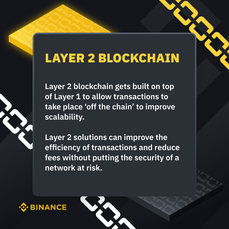 binance's tweet photo. The difference between layer 1 and layer 2 blockchain isn't as complex as you might think. 

Let's simplify it for you ⤵️