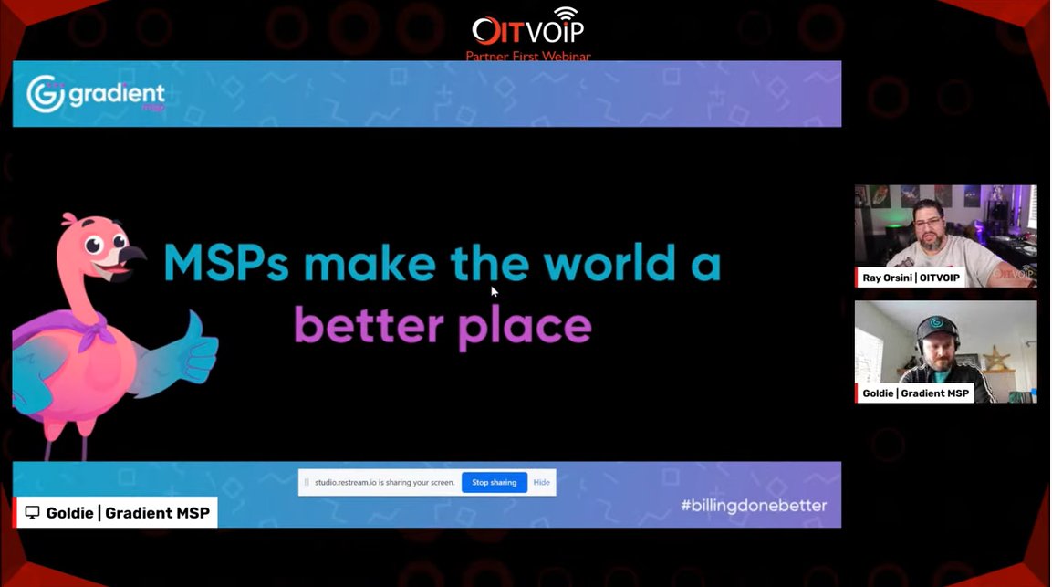oitvoip's tweet photo. Did you catch our partner first yesterday? π€
Learn how Gradient MSP's Billable makes your life easier as an MSP.
Watch the recording now on the #OITVOIP YouTube Channel: https://t.co/n7gBFDXRUq
#MeetGradient #MSP #MSPs #Gradient #Billing #GradientMSP #OITVOIP https://t.co/MW9uqkcUsb