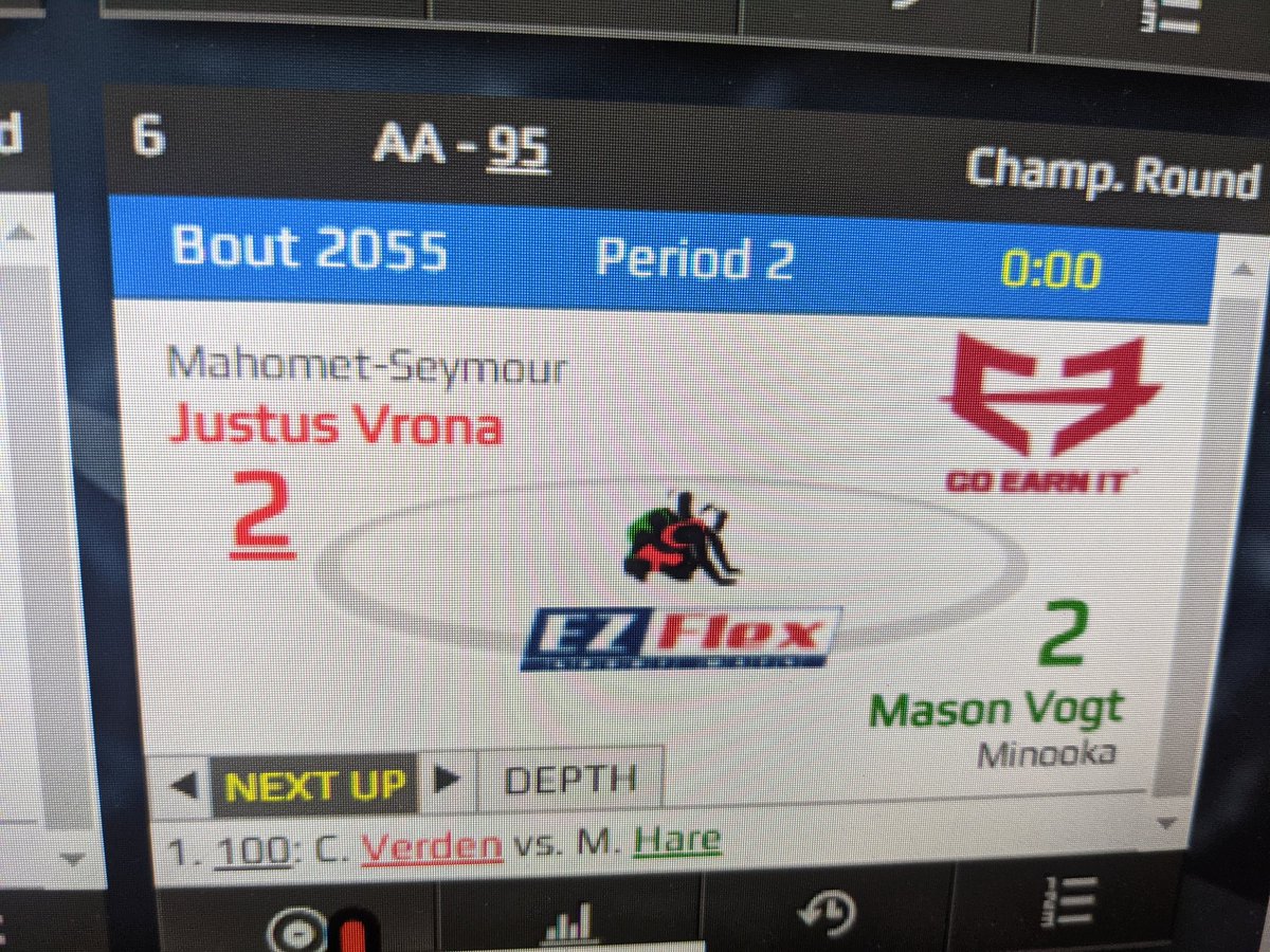 Minooka_WR's tweet photo. Mason Vogt squeezes out a 4-2 win in Round 1 of #iesastate.
Side Note:
Mason is a 2nd generation Minooka wrestler. His father was an IESA State champ. 2x IHSA state qualifier and captain of Minooka's first Elite Eight team.
#tradition
#legacy
#family #homegrowntalent https://t.co/qrlNdlOZaM