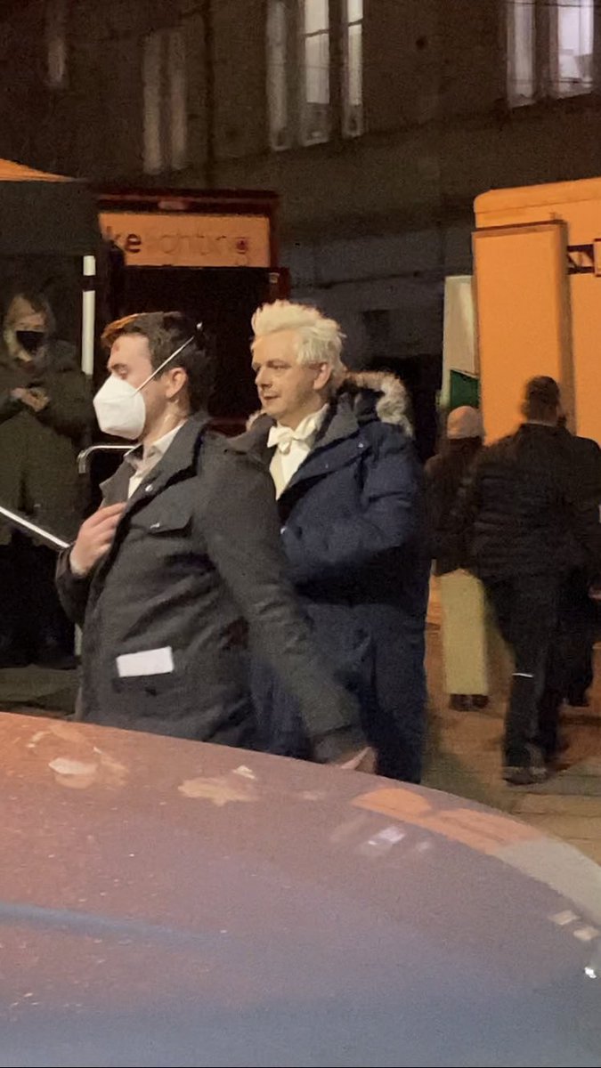 Behind the scenes photo of <a href="/michaelsheen/">michael sheen 💙</a> about to leave set (series 2).

<a href="/GoodOmensPrime/">Good Omens</a> #GoodOmens #GoodOmens2