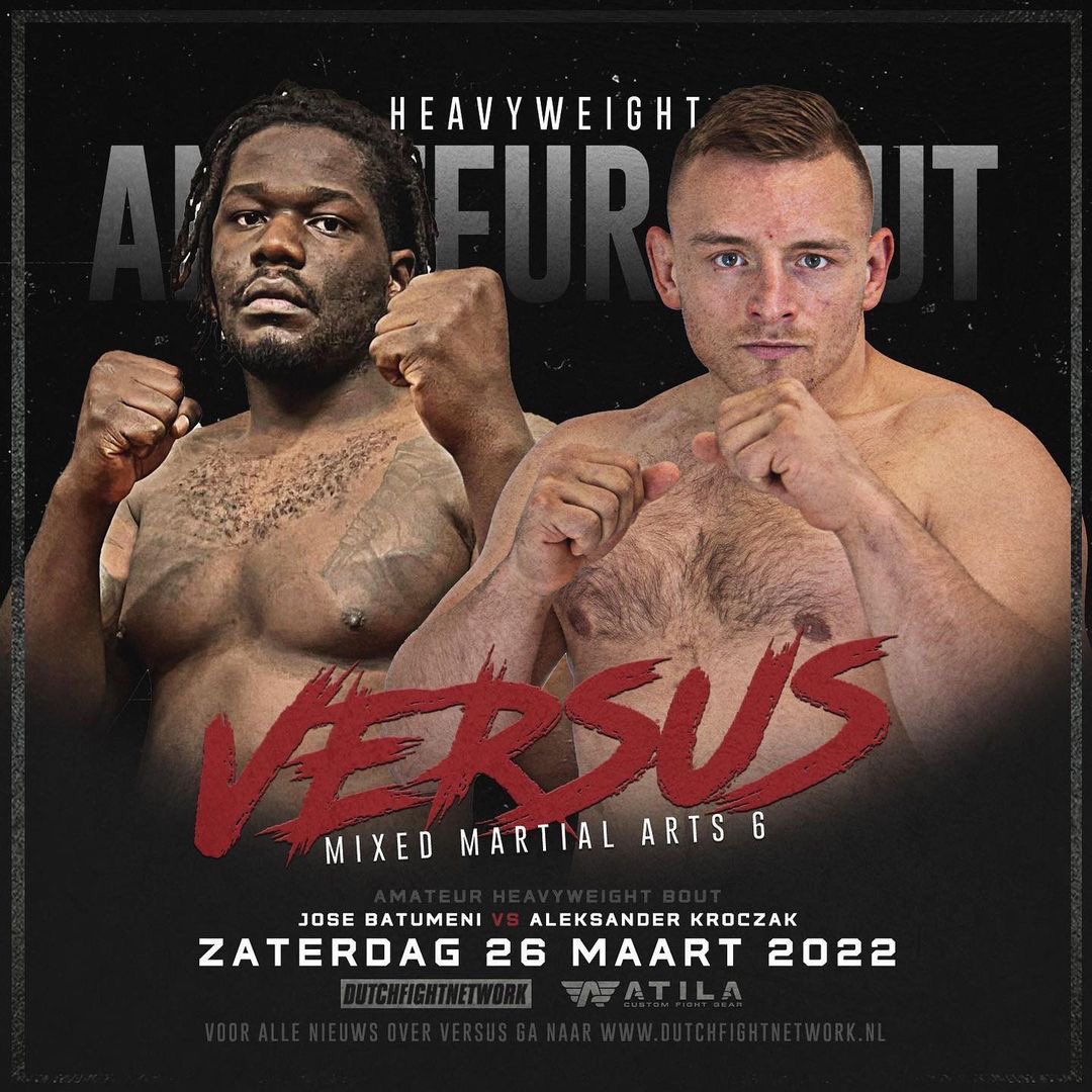 DuelloSportsMgt's tweet photo. 𝗠𝗔𝗥𝗞 𝗬𝗢𝗨𝗥 𝗖𝗔𝗟𝗘𝗡𝗗𝗔𝗥 🗓 

DSM #ProAma Heavyweight client Jose Batumeni steps into the cage against Aleksander Kroczak on March 26th at #VersusMMA6 in Eindhoven, Netherlands 🇳🇱

Tickets are still available at https://t.co/w6lOWi2Enz 🎟 (€ 35 Regular | €75 Cageside) https://t.co/iIzr87zfFq