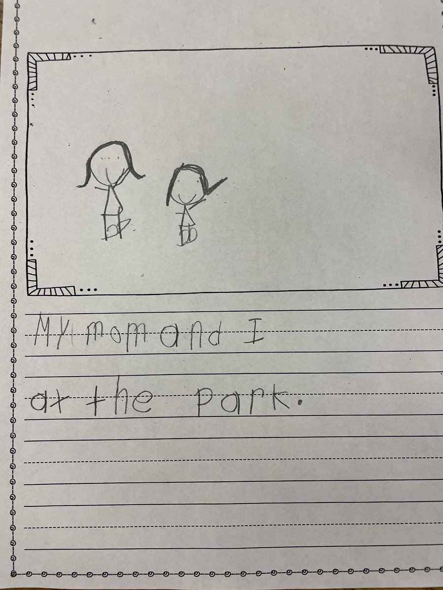 MissHarvey21's tweet photo. Working on our personal narrative stories this week! Doing our best, using finger spaces, using lowercase/uppercase letter appropriately. https://t.co/udwTH9XqKh