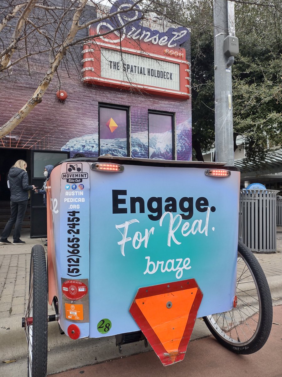 PediCables's tweet photo. Start #Spatial #Holodeck Go #Everywhere @ #SXSW2022 
#braze a trail with #movemintbikecab https://t.co/VpkH0QmQWs https://t.co/jTwSFcxPFg