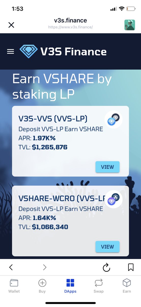 If you own any #VVS and wanna recoup some money and make profit!  Highhhhhhh APY V3s.finance.com <a href="/v3sfinance/">V3S Finance</a> <a href="/VVS_finance/">VVS-Finance</a>