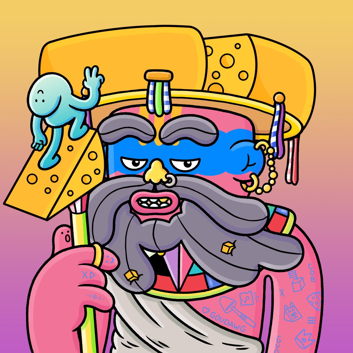 Goudawg's tweet photo. The ShamaGouda 🧀

The cheese master, aged very well, the only one that holds the power to make the best grilled cheeses.

@Shamanzs @Brosmind #Shamagang #Fanart #GVO https://t.co/cw1bpeEnLY