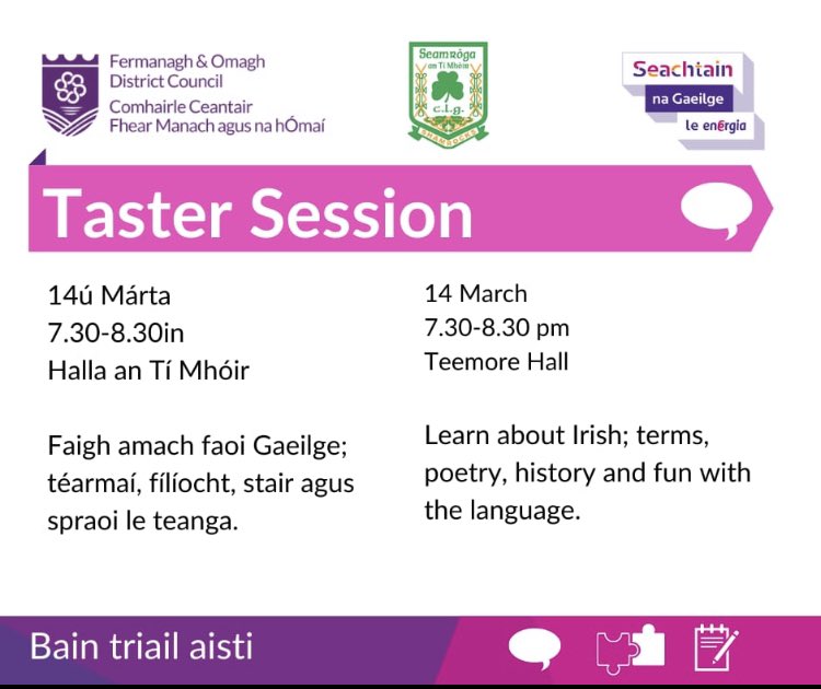 Our clubs Cultural/ Irish Language Officers have organised a taster Irish session. This is for all members, children and parents who would like to attend and learn Irish!

We hope to build on this session and integrate Irish learning into our club ☘️
