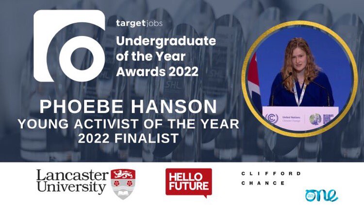 hannah_j_bell's tweet photo. Incredibly proud of one of my amazing students being shortlisted for the targetjobs UK #UGOY awards Young Activist of the Year award π«
Every time I hear about Phoebe, she inspires me to be a better person, global citizen and climate change activist π https://t.co/k6pv3lVABd