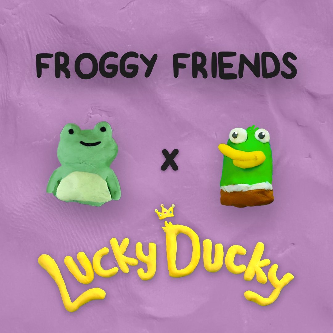 Froggy Friends 🐸 x Lucky Ducky 🦆

We’re happy to announce that we have teamed up with @luckyduckynft to give away 10 of their allowlist spots to our community! 

To enter: 
- Follow @luckyduckynft &amp; <a href="/FroggyFriendNFT/">meena</a> 
- Like &amp; RT 
- Tag 2 friends 

⏰ 24 hours. Good luck! 💚