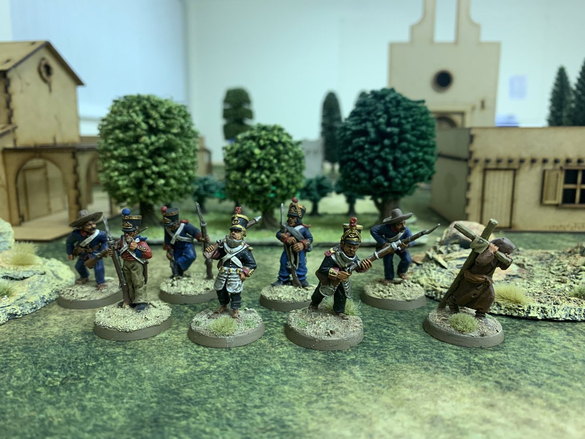 buffstar2020's tweet photo. The Mexican Order of San Diego 🐳 ready to fight in Dracula’s America #da #draculasamerica #28mm #wargaming https://t.co/zVtjdEUctp