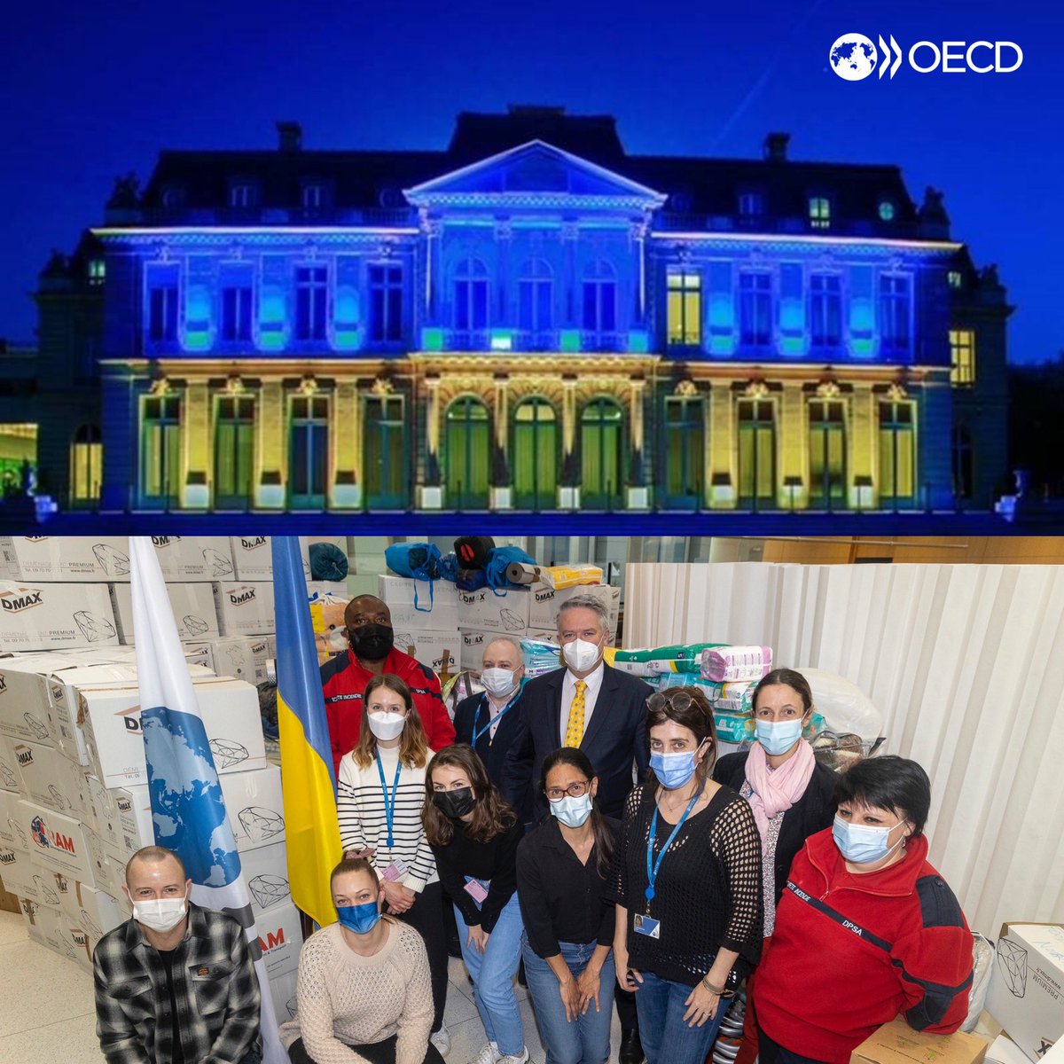 MathiasCormann's tweet photo. So proud of our @OECD team!

In one week our people provided more than 200 boxes of clothes, shoes, food, medical supplies, sleeping bags, stretchers and more as well as €33,000 in financial donations (so far) for the Red Cross in 🇺🇦. 

#WeStandWithUkraine https://t.co/QG3c6h5N7t