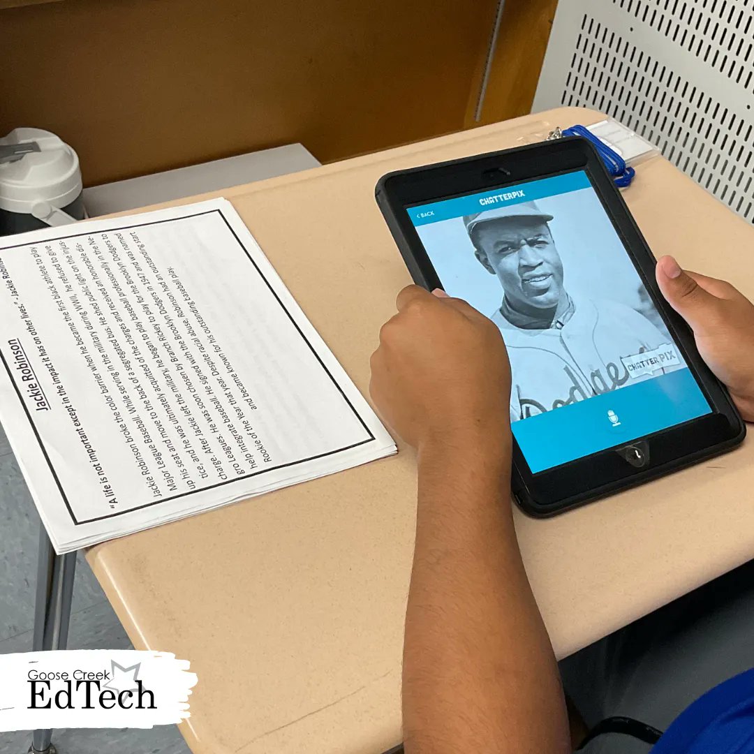 gccisd_edtech's tweet image. Students in Ms. Herweck’s US History class at Sterling High School were bringing historical figures back to life through @ChatterPixIt! ChatterPix allows you to take photos & make them talk. Here, they were talking about their historical contributions. #gcGIANTS #gccisdEdTech