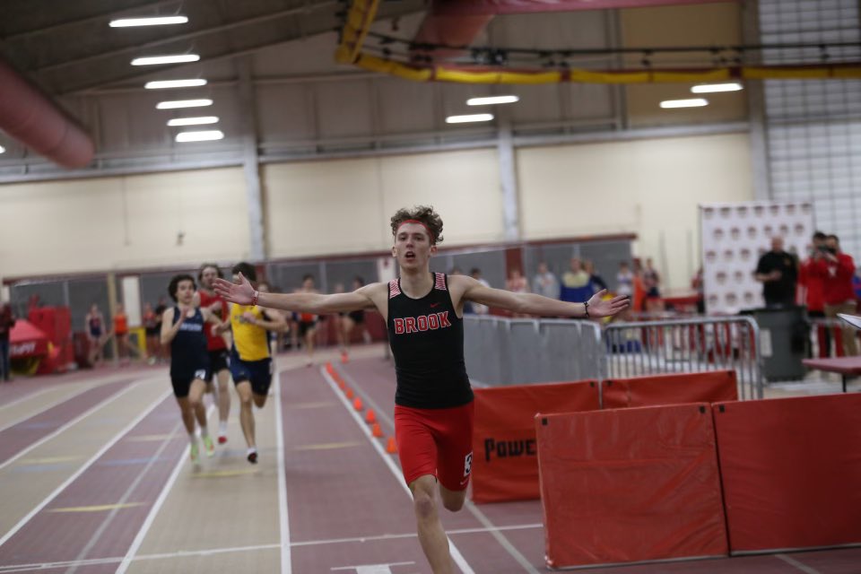 Brett Wasick (Bolingbrook) gets the best of them in the 800m- 1:56.21 IL#2 at #BDmadness22