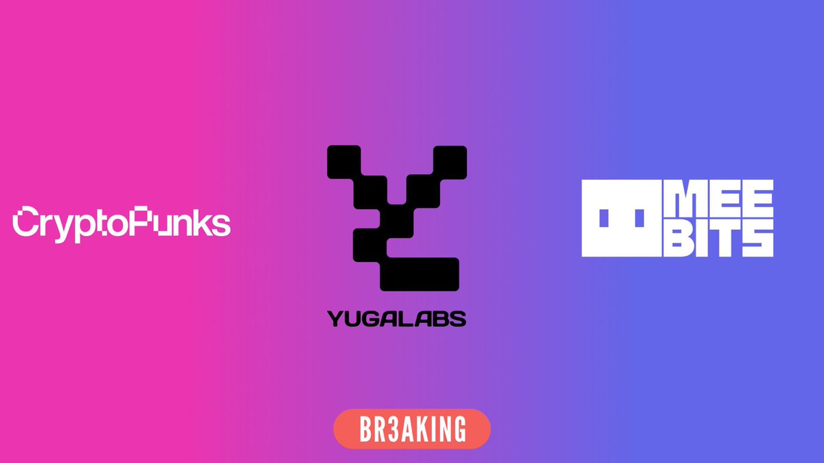 tudosobrenft's tweet photo. Yuga Labs, criadora da coleção Bored Ape Yacht Club, adquiriu a propriedade da coleção Cryptopunks e Meebits.

Os titulares dos NFTs dessas duas coleções agora vão ter os direitos comerciais totais em cima dos seu ativos.

Insano. 🤯 https://t.co/P3rVug25bh