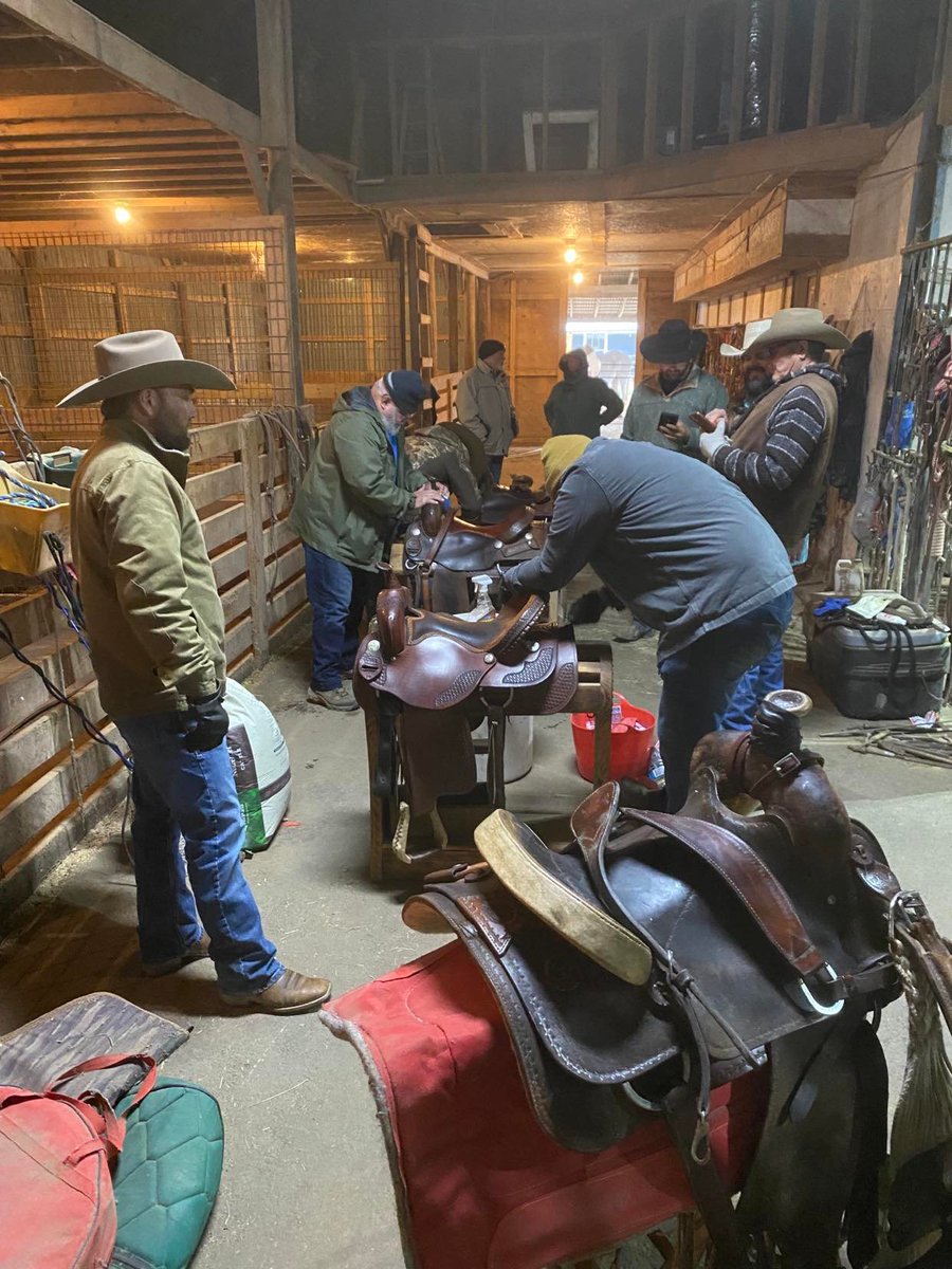 Today's class was Tack cleaning