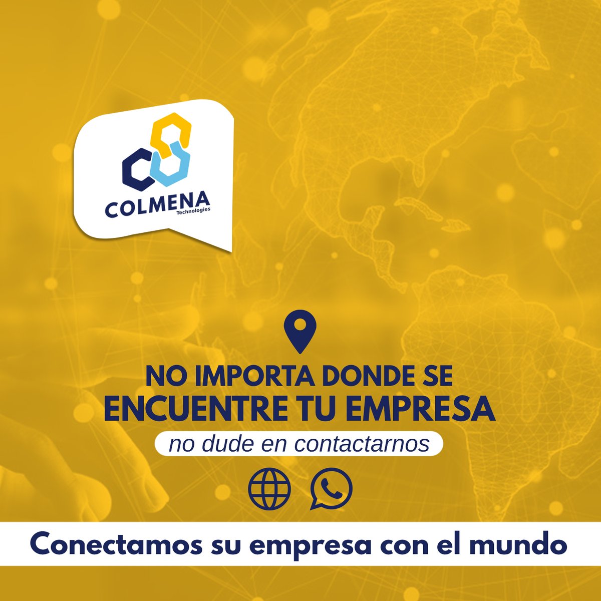Colmenatech's tweet image. Podemos atenderle en cualquier parte del país y fuera de nuestras fronteras.

Contáctenos, descansa y deja tu departamento de TI en nuestras manos.

WhatsApp o Telegram: +(506) 60679719

Conectamos su empresa con el mundo.