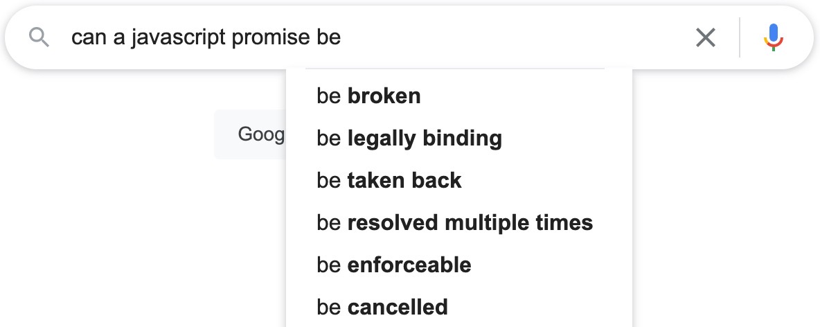 Can a JavaScript promise mend a broken heart?