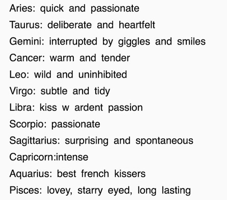 SexyWildEngr's tweet image. What type of kisser are you based on your sign?