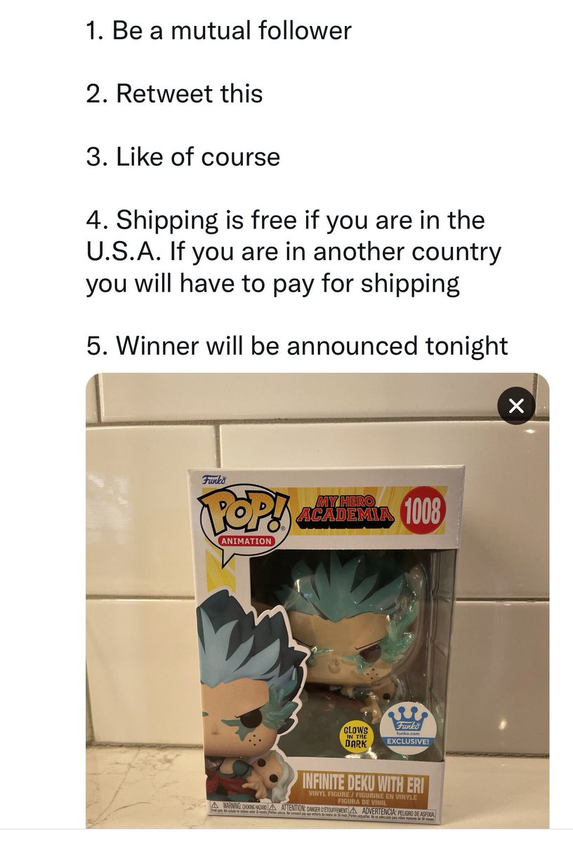 troy51774944's tweet photo. I’ve done it 🎉. With all of your help I’ve reached my first goal of 500 followers! I can’t thank you all enough 🍻. If you’d like to be added to the #Giveaway the rules are posted below. #GoodLuck #FunkoPop https://t.co/nchcWuz5OC