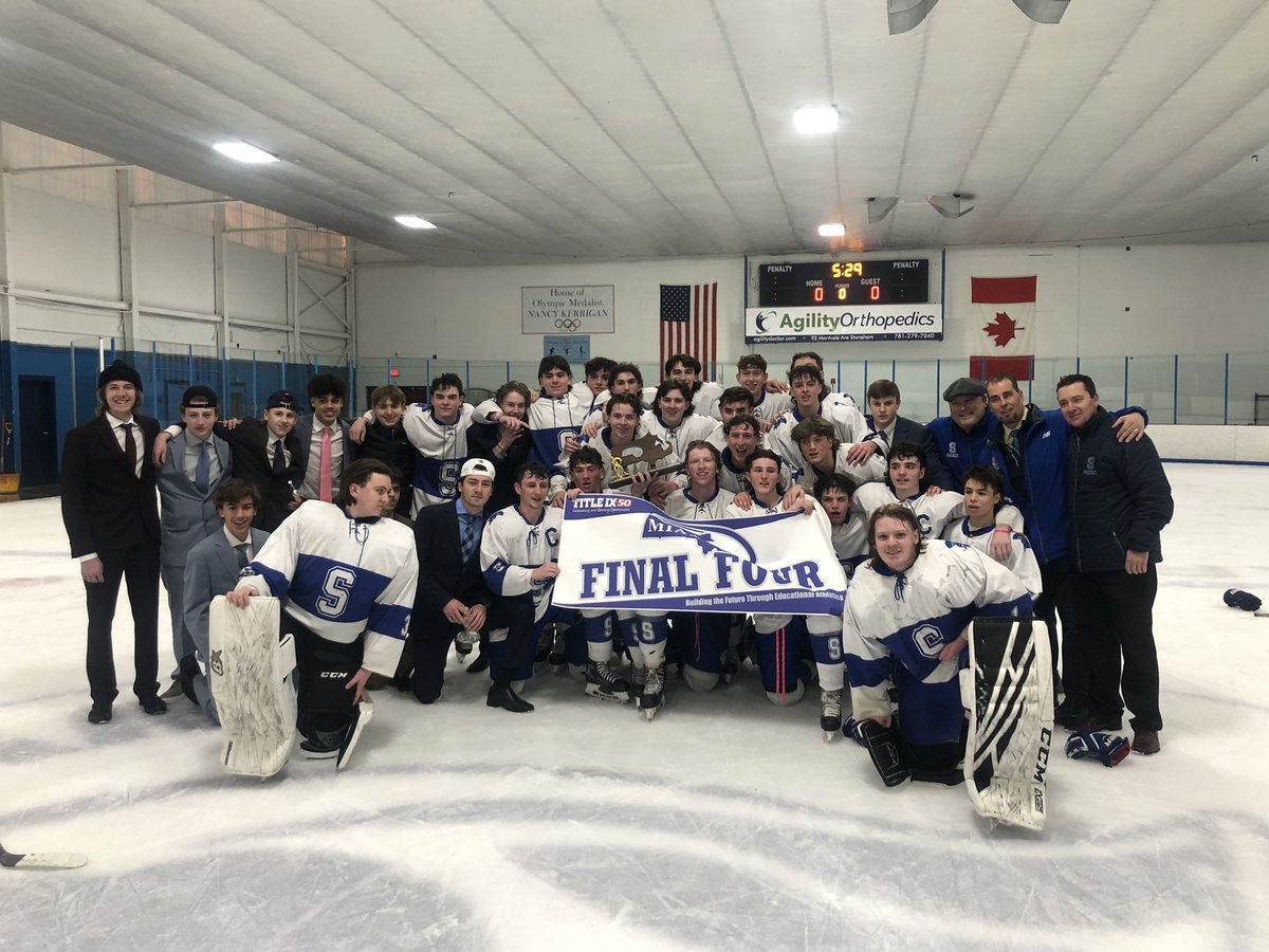 Bobby Cooke taking care of the backend…Gavin Tobias closes out the scoring from a shot from the point…Goulding in net shuts the door …Spartans await the winner of Grafton verse Watertown