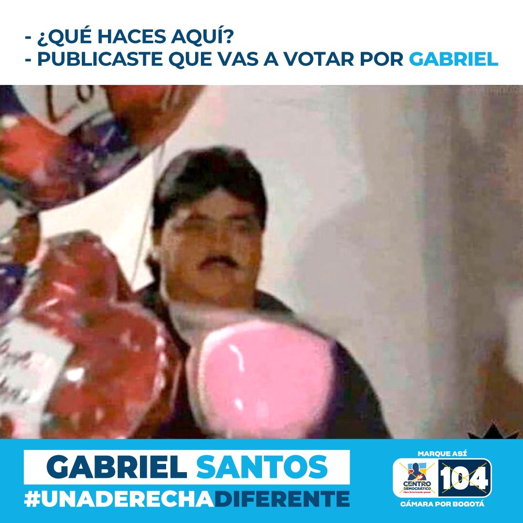 GabrielSantosCD's tweet photo. Y como hoy es #ViernesDeMemes, aquí les dejo👇🏻🤣
¡A votar este fin domingo por #UnaDerechaDiferente!
#CD104✅ https://t.co/LabUCVo8lM
