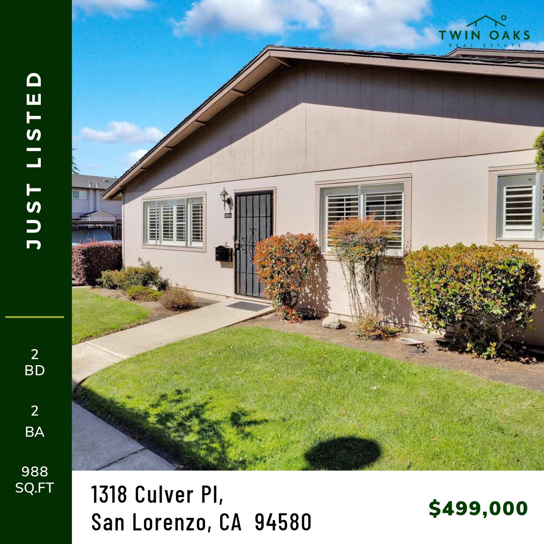 Twin Oaks Real Estate on Twitter "🎉JUST LISTED🎉 📍 1318 Culver Pl, San