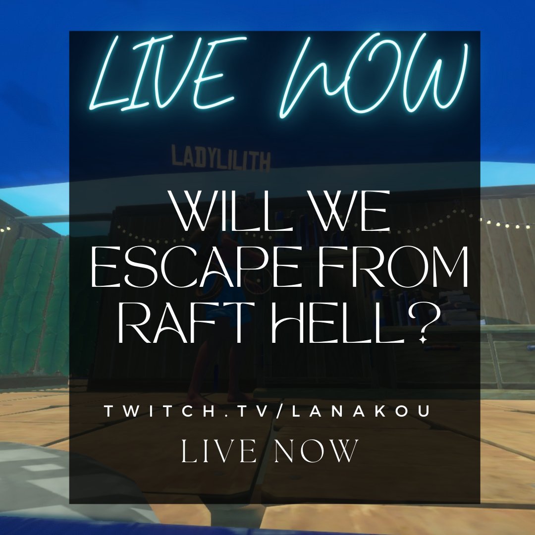 AkouStreamTeam's tweet photo. COMMUNITY NIGHT! LIVE NOW 
Will we make it out? Of #RAFT
https://t.co/nz0XzS0O51
🎮🎮🎮🎮🎮🎮
#twitch #twitchtv #raftgame #multiplayer #coopgames #survivalgames #adventuregame #mazemaps #custommade #custommaps #raftmaze #friendadventures https://t.co/R1l3i9dPiy