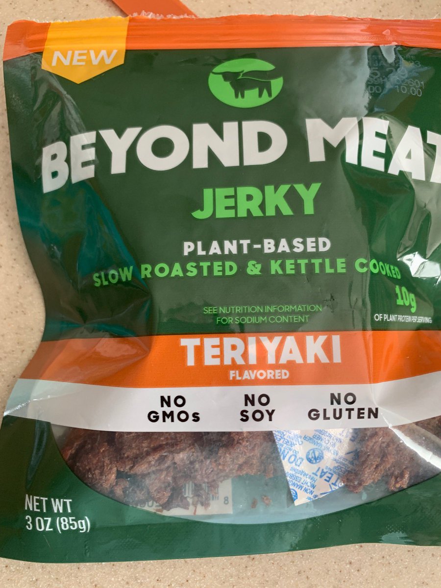 Keyleigh73's tweet photo. @BeyondMeat spot on with your Jerky, I have tried so many over the years. Yours is finally like real jerky with the proper texture and chew! GREAT JOB!!! https://t.co/hAGRnhsoww