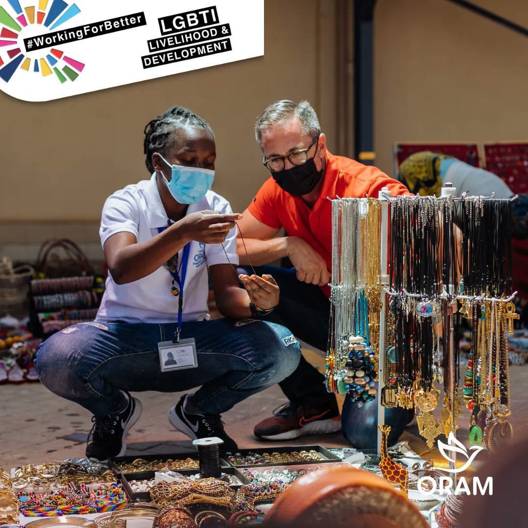 ORAMrefugee's tweet photo. Did you know? ORAM supports livelihoods programs, meaning that we provide financial assistance and skills training to displaced LGBTIQ entrepreneurs. 

One of the programs that we support is a jewelry-making business in Kenya. 

#WorkingForBetter #LGBTIQ #LGBT #Refugees https://t.co/Xwji3cEQDu