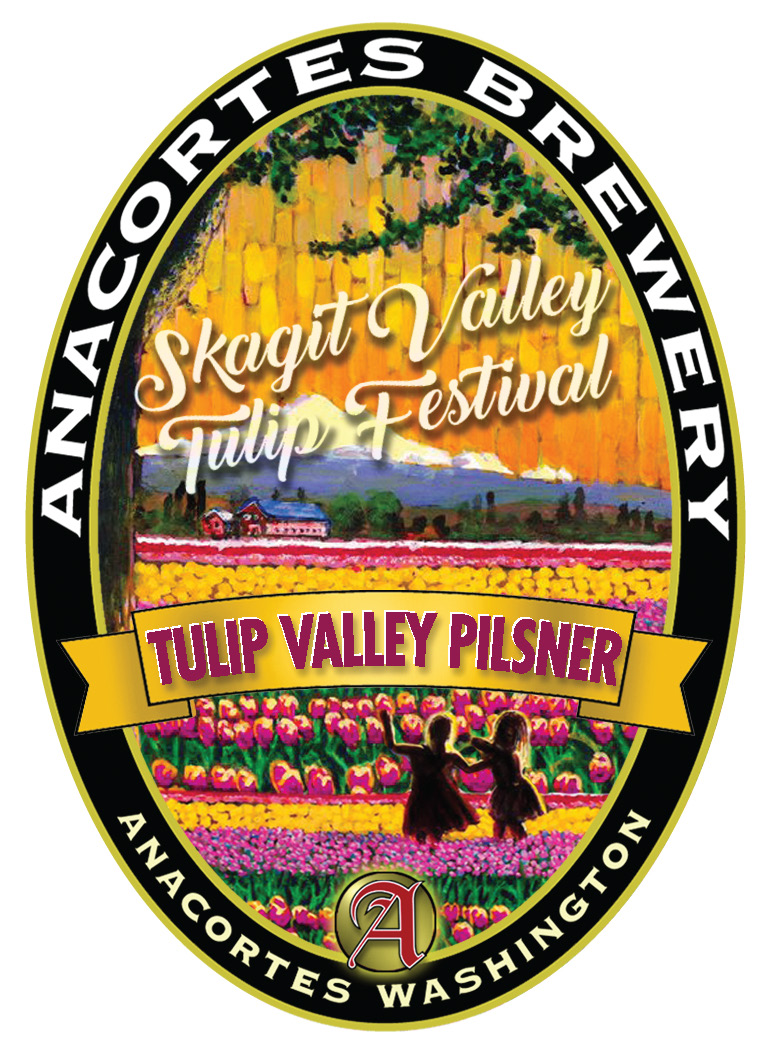 Releasing Today! Tulip Valley Pilsner (5.4 ABV / 35 IBU) The official beer of the 2022 Skagit Valley Tulip Festival. This golden pilsner is made from Northwest two row and hopped with experimental varietal HBC 472 for a coconut-woody character.