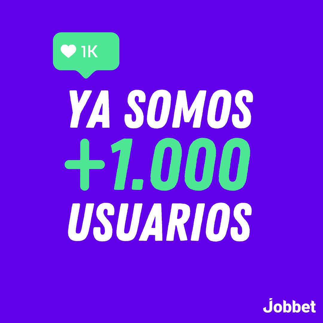 JobbetArg's tweet photo. Ya somos más de 1.000 personas en esta comunidad que se enfoca en revolucionar la forma en la que buscamos trabajo 🔍💼⁣
⁣
Y vos, ¿qué esperas para ser parte de Jobbet?⁣
⁣
Registrate en el siguiente link 📲
⁣
https://t.co/0JDnlM8nk4
⁣
#jobbet #empleoargentina #trabajoar https://t.co/ugfcyliErR