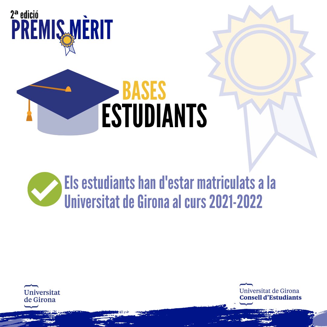 estudiantsudg's tweet photo. Et vols presentar als Premis Mèrit 2022?
▼ Tens tota la informació al nostre post de Instagram! ▼
https://t.co/NYtCFaZzzp https://t.co/tC5Te88IDN