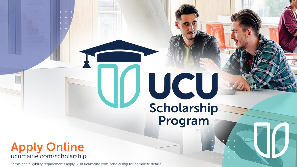 UCU_Maine's tweet photo. We're awarding eight $1,000 scholarships to Maine college students at the seven University of Maine System campuses and Maine Maritime Academy!
Apply online at https://t.co/mUS86c4GqT
Terms and eligibility rules apply.
#HowdoUCU #UCUMaine #MaineCreditUnions #Scholarship https://t.co/CHa2l6f8Ss
