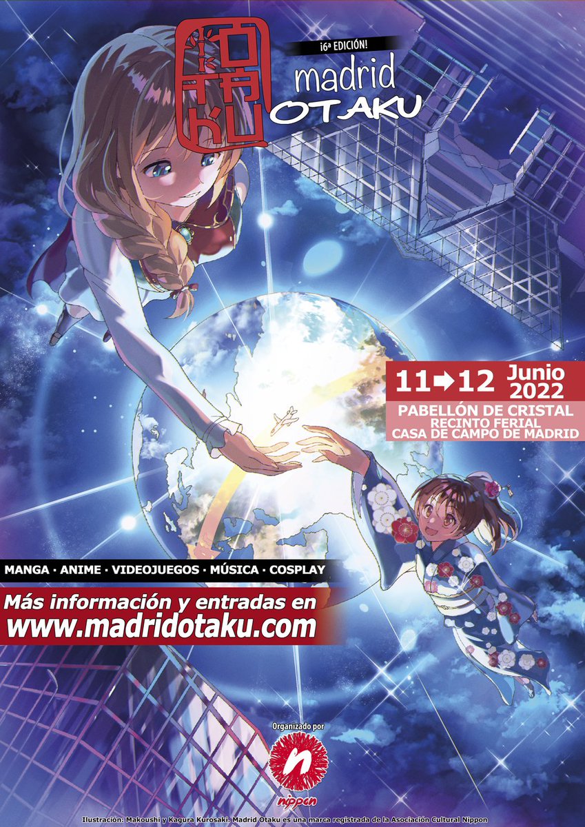 madridotaku's tweet photo. ¡Madrid Otaku vuelve los días 11 y 12 de Junio al Pabellón de Cristal del Recinto Ferial Casa de Campo de Madrid!

➡️Los stands Creators Area y comerciales saldrán el próximo 31 de Marzo.
➡️Las entradas anticipadas saldrán el próximo 10 de abril.

¡Os esperamos! https://t.co/q18lTsFkKn