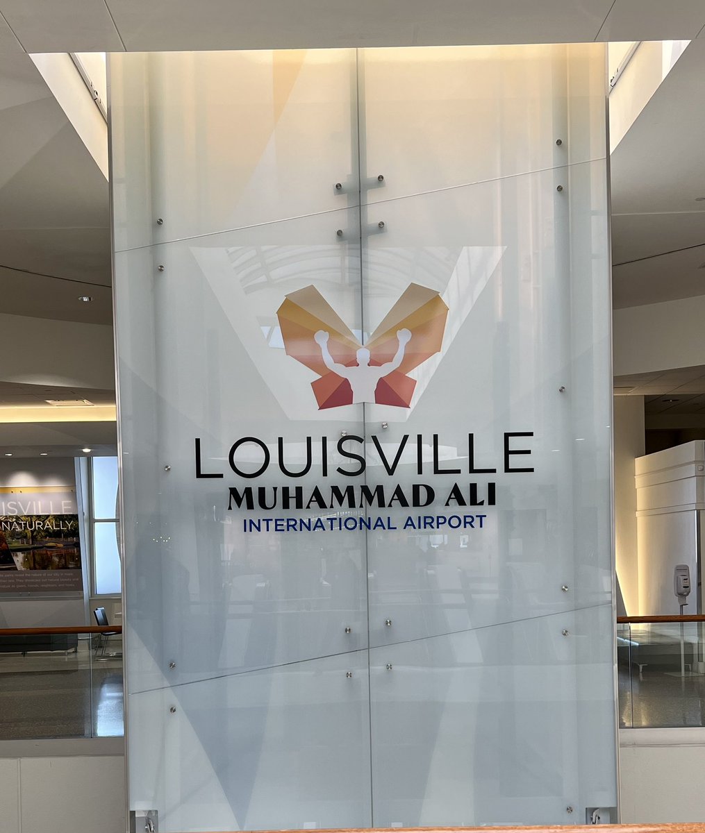 GeorgeForeman's tweet photo. I passed through Louisville Airport and got chills; now we know where The Greatest airport is. So proud. https://t.co/dZxgVitU4s