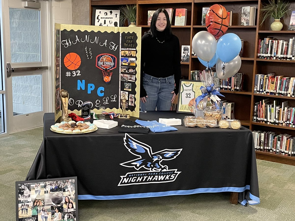 cantonhs's tweet photo. Congratulations to Hannah Cordell. She will be playing basketball for National Park College! https://t.co/EOPTc6fhTZ