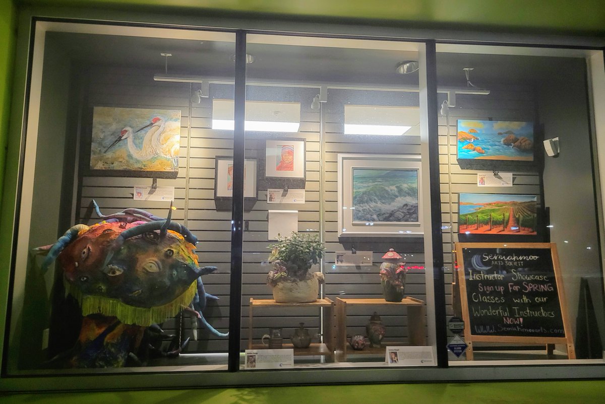 Drop by and see our Instructors' work on display here at the South Surrey Recreation and Arts Centre - it'll inspire you sign up for our Spring Classes! 

For more information about our classes, or to sign up now, visit semiahmooarts.com/our-classes/!