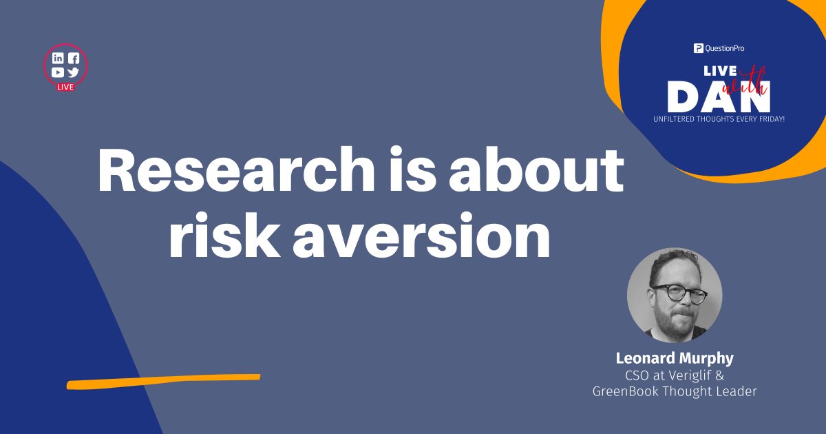 questionpro's tweet photo. 'With the way the world is evolving, market research is extremely critical.' This is what Leonard Murphy had to say on #LiveWithDan.
Watch the whole episode here: https://t.co/zXp5alArjK https://t.co/lDERoOf4ra