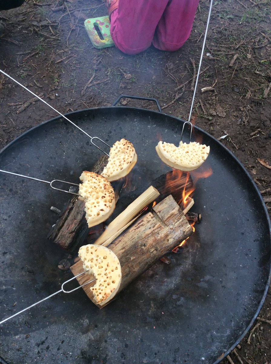 greenleafirst's tweet photo. The children have been putting their fire safety practice to good use by toasting their own crumpets. https://t.co/DsfPyjYHWi