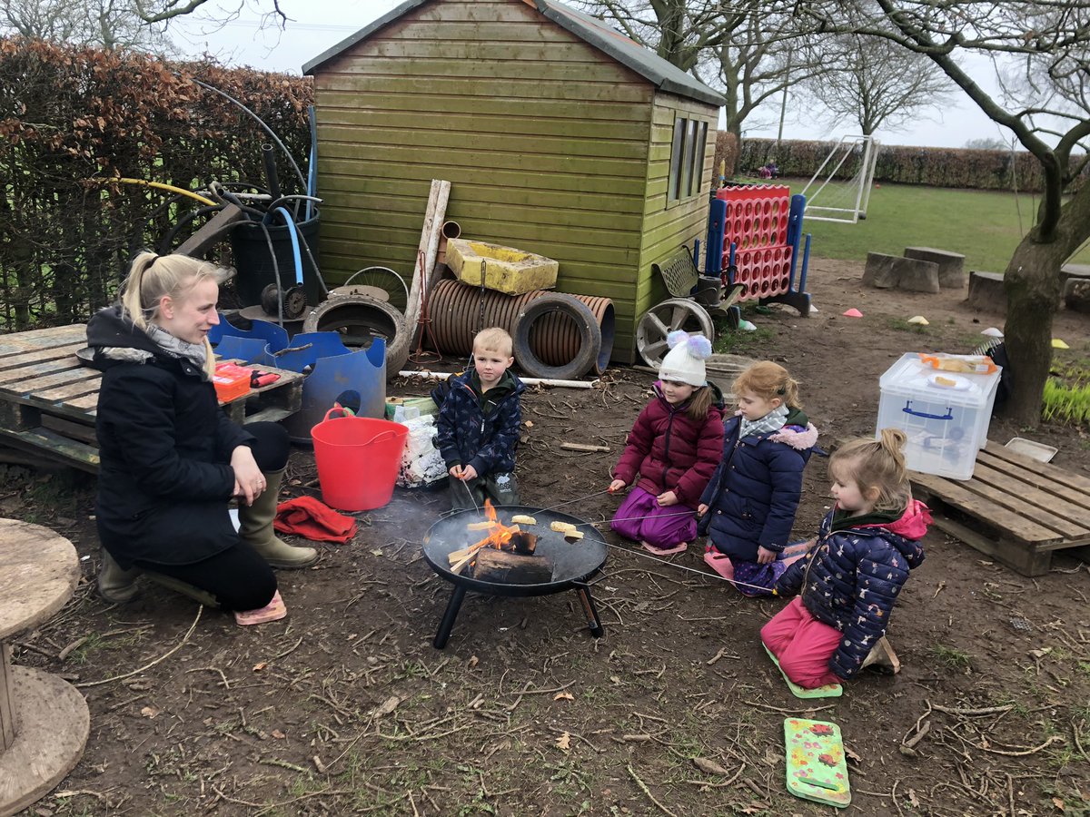 greenleafirst's tweet photo. The children have been putting their fire safety practice to good use by toasting their own crumpets. https://t.co/DsfPyjYHWi