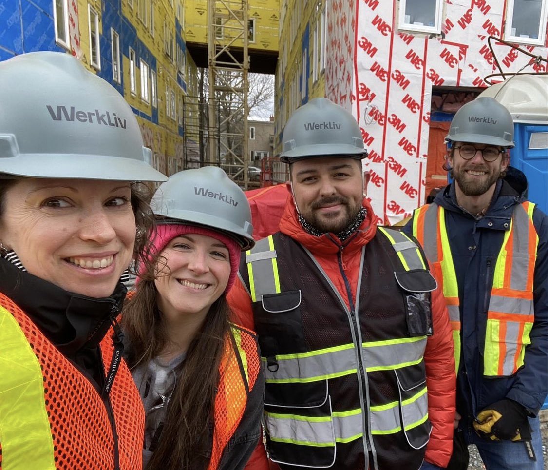 After a very tough week in construction, it was so incredibly uplifting to have a site visit for an exciting public art initiative for our See-more student housing build with  <a href="/IOTAInstitute/">IOTA Institute and Studio Gallery</a> @Artist_JBennett  Can’t wait to see how this breezeway is transformed!