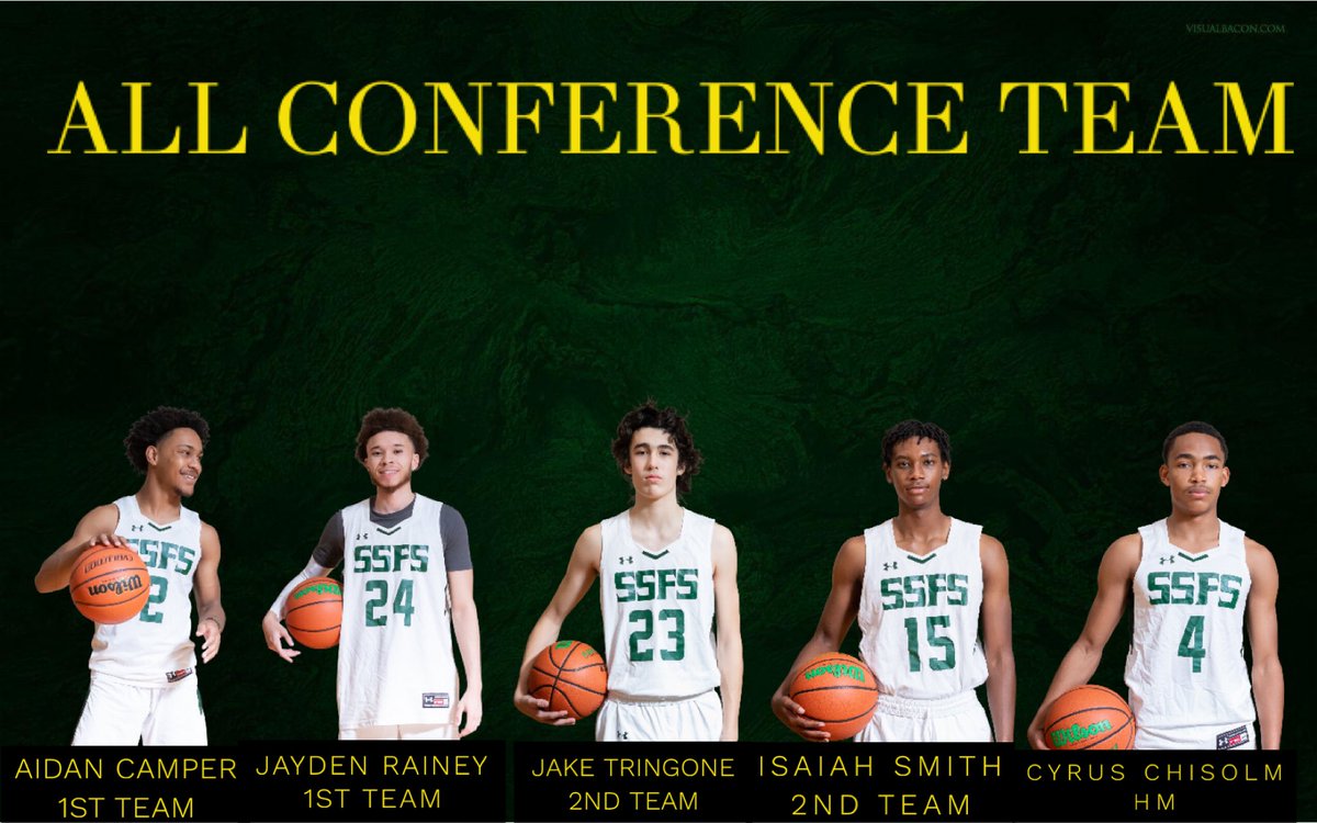 Congratulations to our guys who have been selected to our all conference teams. 

Not many teams get to say the entire starting 5 made an all conference team. Speaks to the special and unselfish players we have in our program. 

Congratulations again guys! 

#ssfsfamily