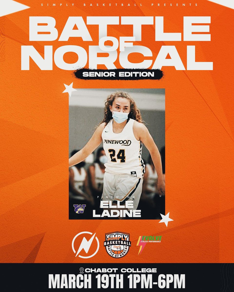 simplyy_bball's tweet photo. Battle of NorCal is loaded with⭐️’s

✨BATTLE OF NORCAL  ✨

📆 March  19th, 2022
📍Chabot College  
⏰ 1:00 - 6:00pm https://t.co/SyzuE9mXIu