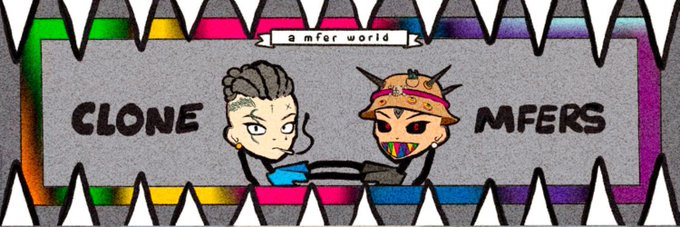 CloneMfers's tweet photo. Big shoutout to @amferworld for making us this sick new banner ๐ฅ๐ฅ
#mfers #Mfer #mferworld https://t.co/ZmMAruMv1W