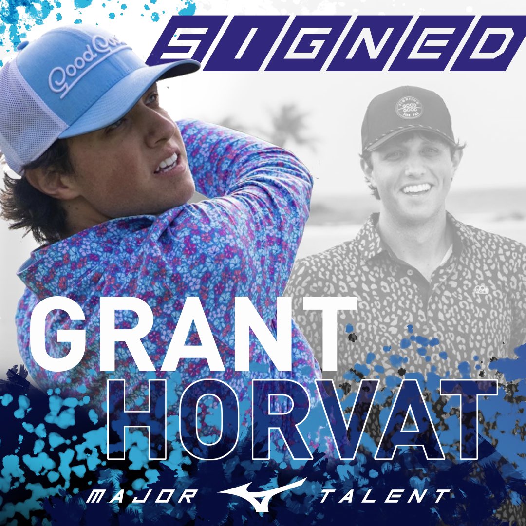 MizunoGolfNA's tweet photo. SIGNED: Grant Horvat.  With the smoothest swing on YouTube.  When’s the rematch with @K_m_Mitchell #MizNextGen https://t.co/EREeeCL8dD